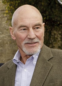 Patrick Stewart opens new weather centre John Clare Cottage Helpston and has a tour of the village