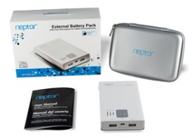 EagleTech USA Announces Neptor NP100K External Battery Pack with Dual USB Outputs